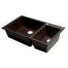 Alfi Brand Chocolate 34" Dbl Bowl Drop In Granite Composite Kitchen Sink AB3319DI-C